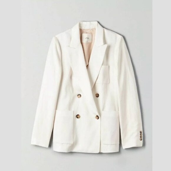 NWT Aritzia Wilfred Remie Linen Blazer 00 - Picture 1 of 8